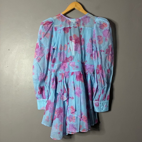 NEW LOVESHACKFANCY varsha‎ dress in ocean reef blue Floral Size 2 - Picture 9 of 13